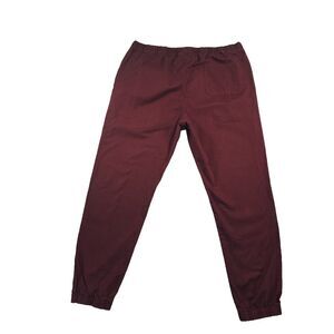 Matchstick Elastic Waist Joggers Pull On Chino Pants Men's Size 40 Burgundy